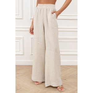 Брюки женские "Лён" М-9БРЖ лён (р-ры: 42-56) бежевый