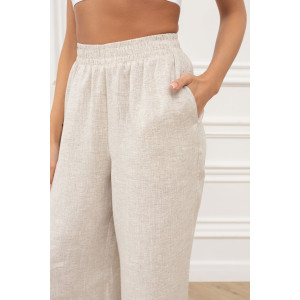 Брюки женские "Лён" М-9БРЖ лён (р-ры: 42-56) бежевый