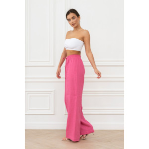 Брюки женские "Лён" М-9БРЖ лён (р-ры: 42-56) фуксия