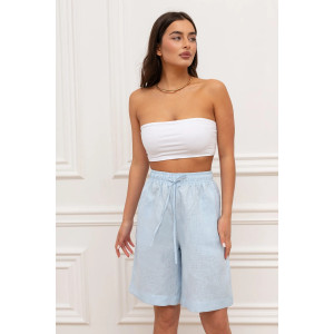 Шорты женские "Лён-2" М-9Ш-1 лён (р-ры: 42-52) светло-голубой