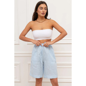 Шорты женские "Лён-2" М-9Ш-1 лён (р-ры: 42-52) светло-голубой