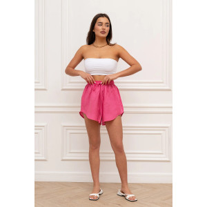 Шорты женские "Лён-1" М-8Ш-1 лён (р-ры: 42-46) фуксия