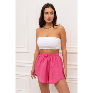 Шорты женские "Лён-1" М-8Ш-1 лён (р-ры: 42-46) фуксия