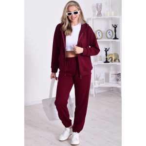 Костюм двойка женский 5356а костюмная ткань (р-ры: 42-56) бордо