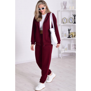 Костюм двойка женский 5356а костюмная ткань (р-ры: 42-56) бордо