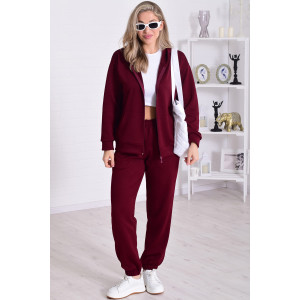 Костюм двойка женский 5356а костюмная ткань (р-ры: 42-56) бордо