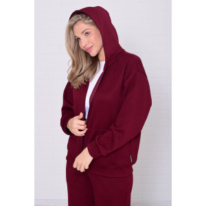 Костюм двойка женский 5356а костюмная ткань (р-ры: 42-56) бордо