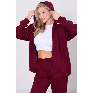 Костюм двойка женский 5356а костюмная ткань (р-ры: 42-56) бордо