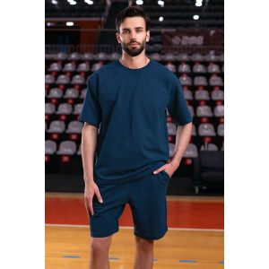 Костюм двойка мужской М-010КП "Лидер New" футер 2-х нитка (р-ры: 46-60) петрол