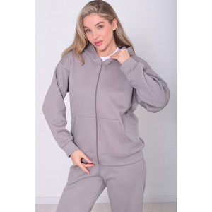 Костюм двойка женский 5356д костюмная ткань (р-ры: 42-56) серый