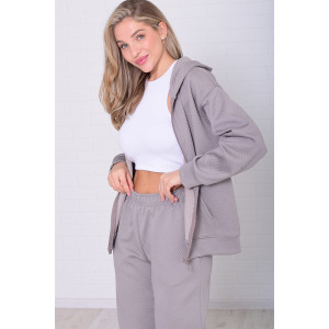 Костюм двойка женский 5356д костюмная ткань (р-ры: 42-56) серый