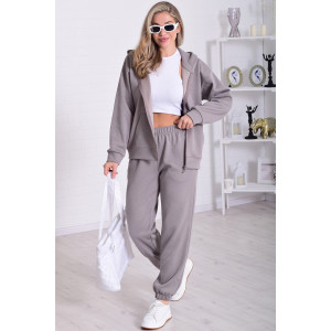 Костюм двойка женский 5356д костюмная ткань (р-ры: 42-56) серый