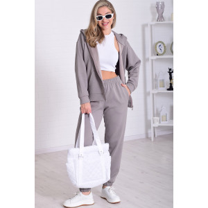 Костюм двойка женский 5356д костюмная ткань (р-ры: 42-56) серый