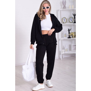 Костюм двойка женский 5356 костюмная ткань (р-ры: 42-56) черный