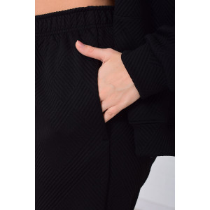 Костюм двойка женский 5356 костюмная ткань (р-ры: 42-56) черный