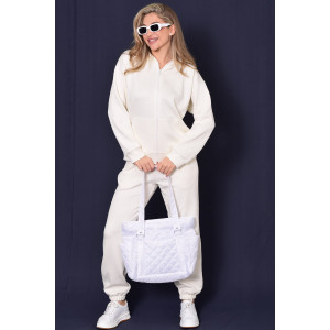 Костюм двойка женский 5356б костюмная ткань (р-ры: 42-56) молоко