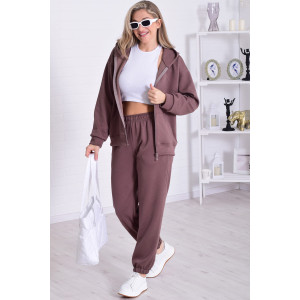 Костюм двойка женский 5356г костюмная ткань (р-ры: 42-56) мокко