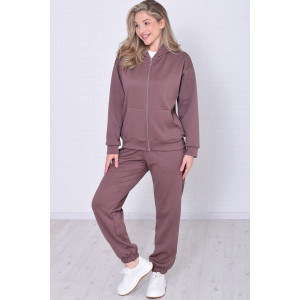 Костюм двойка женский 5356г костюмная ткань (р-ры: 42-56) мокко