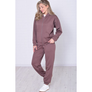 Костюм двойка женский 5356г костюмная ткань (р-ры: 42-56) мокко