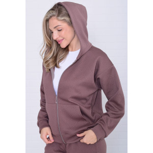 Костюм двойка женский 5356г костюмная ткань (р-ры: 42-56) мокко