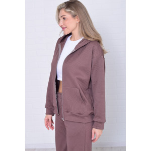 Костюм двойка женский 5356г костюмная ткань (р-ры: 42-56) мокко