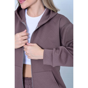 Костюм двойка женский 5356г костюмная ткань (р-ры: 42-56) мокко