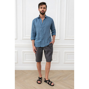 Шорты мужские "Лён" М-12Ш велюр (р-ры: 48-54) графит