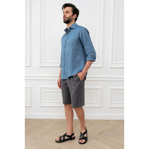 Шорты мужские "Лён" М-12Ш велюр (р-ры: 48-54) графит