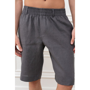 Шорты мужские "Лён" М-12Ш велюр (р-ры: 48-54) графит