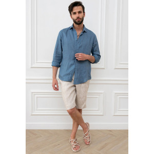 Шорты мужские "Лён" М-12Ш велюр (р-ры: 48-54) бежевый