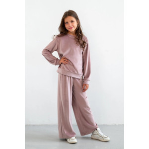 Костюм двойка детский "Боня" М-07КД велюр (р-ры: 34-42) розовый