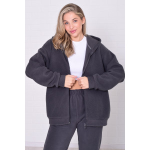 Толстовка женская 6222а флис (р-ры: 42-56) дымчатый