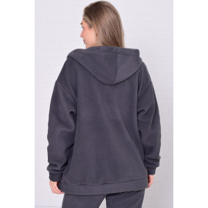Толстовка женская 6222а флис (р-ры: 42-56) дымчатый