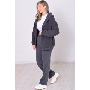 Толстовка женская 6222а флис (р-ры: 42-56) дымчатый