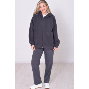 Толстовка женская 6222а флис (р-ры: 42-56) дымчатый