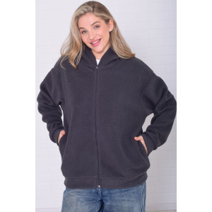 Толстовка женская 6222а флис (р-ры: 42-56) дымчатый