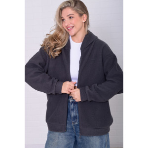 Толстовка женская 6222а флис (р-ры: 42-56) дымчатый