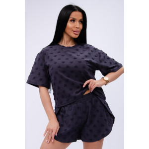 Пижама женская "Кэнди" махра (р-ры: 44-54) графит
