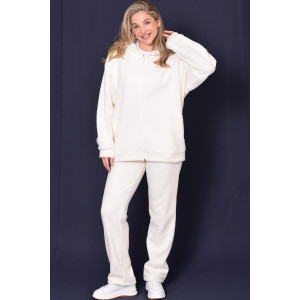 Толстовка женская 6222б флис (р-ры: 42-56) молоко