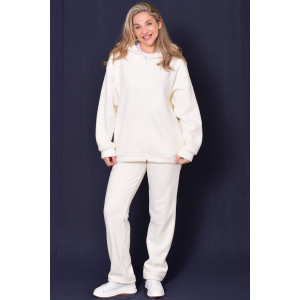 Толстовка женская 6222б флис (р-ры: 42-56) молоко