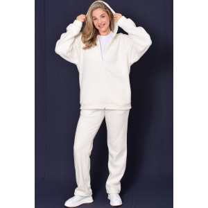 Толстовка женская 6222б флис (р-ры: 42-56) молоко