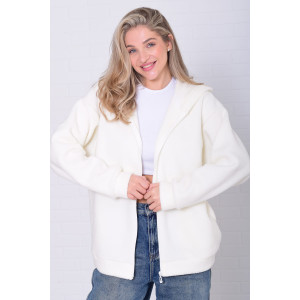 Толстовка женская 6222б флис (р-ры: 42-56) молоко