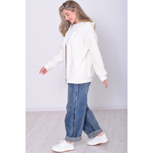 Толстовка женская 6222б флис (р-ры: 42-56) молоко