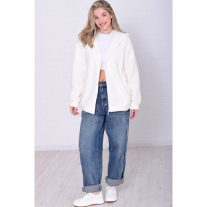 Толстовка женская 6222б флис (р-ры: 42-56) молоко