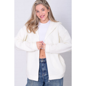 Толстовка женская 6222б флис (р-ры: 42-56) молоко