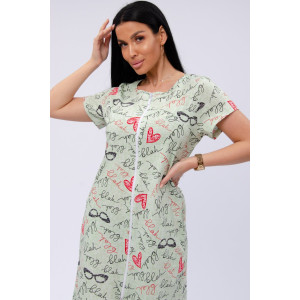 Халат женский "Красотка 12" кулирка (р-ры: 42-52) надписи