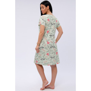 Халат женский "Красотка 12" кулирка (р-ры: 42-52) надписи