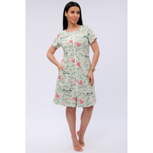 Халат женский "Красотка 12" кулирка (р-ры: 42-52) надписи