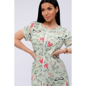 Халат женский "Красотка 12" кулирка (р-ры: 42-52) надписи