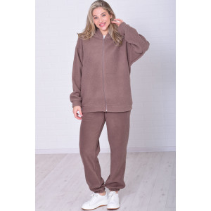 Толстовка женская 6222в флис (р-ры: 42-56) мокко